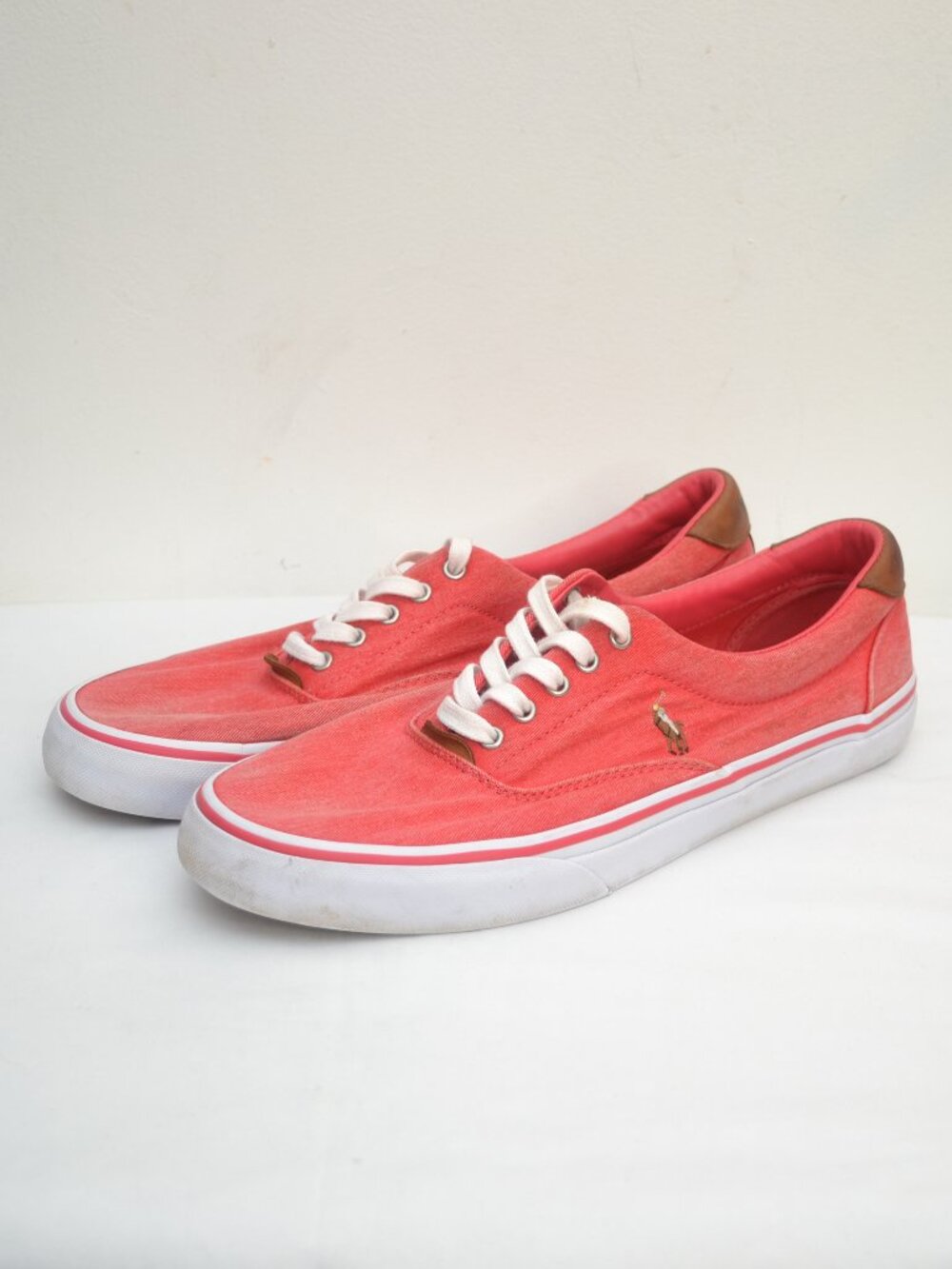 Polo by Ralph Lauren Red Thorton Canvas Low-Top Sneakers
